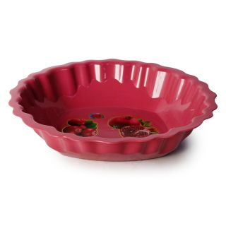 Plato Jumbo Circular Hondo Fondo Cuadrado Líneas Onduladas Estampado 27 x 6 Cm | GM-286 FMV