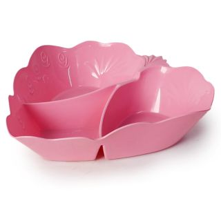 Salsera De Plástico Grande En Forma De Hoja Divisiones Grabada Colores 22 x 5.4 Cm | GM-297 FMV