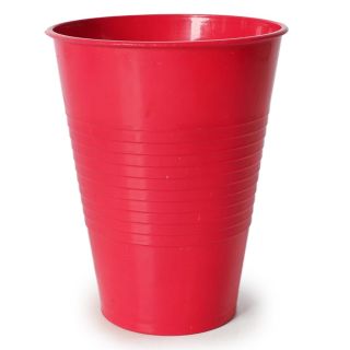 Vaso De Plástico Mediano Fiestero Liso Grabado Líneas Varios Colores De 12.5 x 9.8 Cm | GM-36 FMV