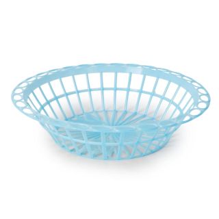 Panera De Plástico Grande Perforada Tulipanes Y Óvalos En Color Azul 24.5 x 6 Cm | FMV