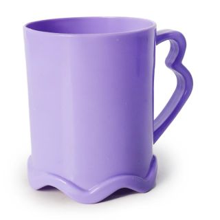 Taza De Plástico Grande Con Base Ondulada Y Asa Corazón Varios Colores 9.9 x 7.8 Cm | FMV