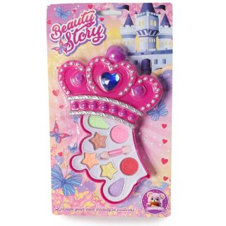 Cosméticos Infantiles En Estuche Corona De Plástico Rosa Sombras Y Labial 14 Cm | HW24155515
