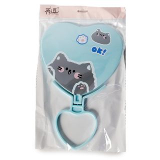 Espejo Grande en Forma De Corazón Estampado Animales Con Agarradera Corazón 24 Cm | XQ-18-790