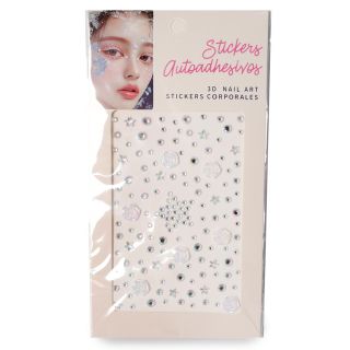 Sticker Planilla Mediana Con Piedras Y Figuras De Colores Decorativas 3D 19 Cm | XQ-29-1277