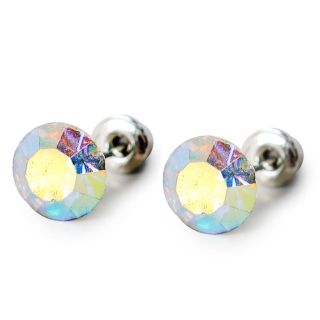 Aretes Cortos Con Piedras Tornasol En Varios Tamaños Con Mariposa 1 Cm | XQ-09-392