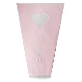 Bolsa De Polipapel Grande En Color Rosa Estampadas Para Flores 46 x 30 Cm | LB-6608M