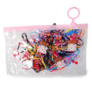 Ligas Elásticas De Colores Grande en Bolsa De Plástico Estampada Animales Cerezas 17 Cm | HG25R-35