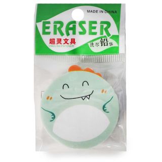 Goma Borrador escolar Mediano Circular Estampado Animales Colores 4 Cm | ULL-788