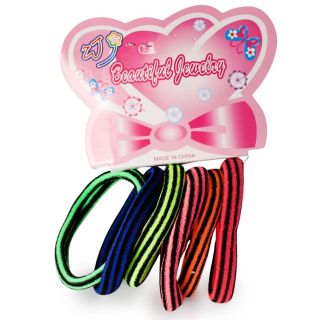 Donas Ligas Licra Elásticas Medianas En Colores Líneas Negras 6.5 Cm | JSR-1338