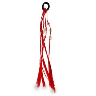 Dona Liga Licra Elástica Negra Con Trenza De Colores Neón Y Dijes De Flores 7 Cm | EON-1332