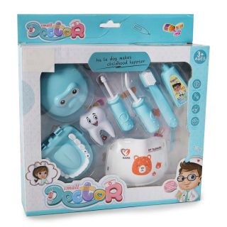 Juego De Dentista Didactico Chico Con Accesorios En Color Azul De 26 Cm | LC-0122