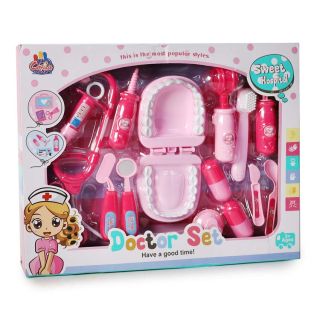 Juego De Dentista Didactico Grande Para Niña En Color Rosa Accesorios 36 Cm | TY877332