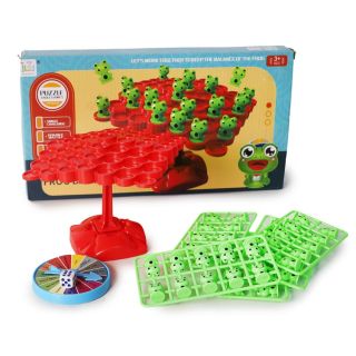 Juego De Mesa Ranitas Saltarinas En Balanza De Plástico En Colo Rojo Y Verde 32 Cm | IZBM47558