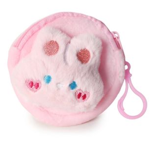 Monedero Grande De Peluche Circular Con Cierre Y Figura Animales Colores 9.5 Cm | XQ-31-41