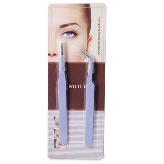 Pinzas Largas De Metal Con Punta Recta Y Ovalada Colores Para Colocar Pestañas 11 Cm | XQ-27-1168