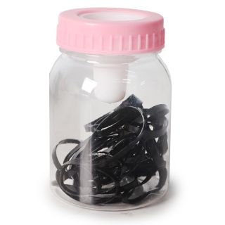 Ligas Elásticas Gruesas En Color Negro En Bote Mamila 6 Cm | XQ-27-1155