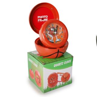 Reloj Despertador Grande De Plástico En Forma De Balón De Basquetball 9.5 Cm | MAFU