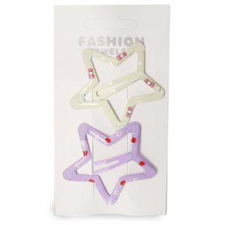 Cucas De Metal Grandes En Forma De Estrellas Estampadas Colores En Blíster 6 Cm | 25MK-M-76