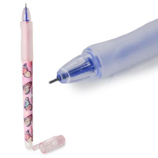 Pluma Escolar Tinta Azul Punta Fina En Envase Estampado Insectos Y Goma Suave 15 Cm | MK-M-17