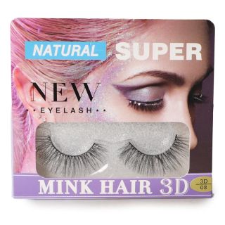 Pestañas Postizas Seminaturales Mink Color Negro Con Efecto 3D Estuche Chica 11.5 Cm | B100