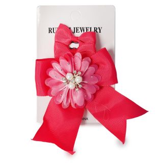 Picos Garza Moños Mediano Y Chicos De Tal Con Flor Y Figura Con Perlas Colores 14 Cm | HG25U-120