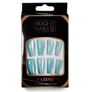 Uñas Postizas Largas En Punta Varios Colores Con Efecto Ojo De Gato En Caja Negra 11.5 Cm | HG25M-22