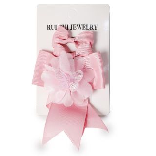 Picos Garza Moños Mediano Y Chicos De Tal Con Flor Y Figura Mariposa Colores 14 Cm | HG25U-120