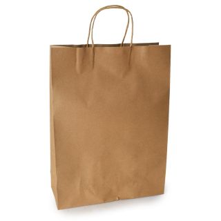 Bolsa Para Regalo Grande De Papel Kraf Lisa Color Café Medida De 32 x 26 Cm | JH-4086