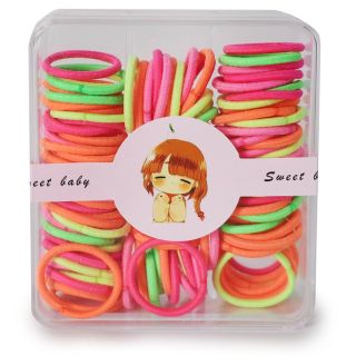 Donas Ligas Licra Mini Delgadas Elásticas De Colores En Estuche Transparente 7.5 Cm | XQ-32-99