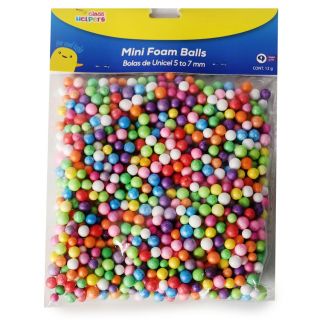 Bolitas Escolares De Unicel Didácticas De Colores De 5 a 7 mm En Bolsa 20 Cm | MAFU
