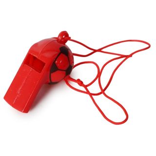 Silbato De Plástico Mediano En Forma De Balones De Fútbol Colores Con Listón 6 Cm | HM25W-42