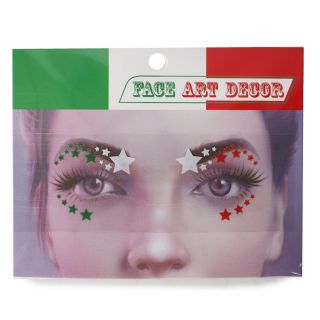 Sticker Planilla Mediana Con Figuras Decorativas Faciales En Colores Tricolor 17 Cm | HLT-G190