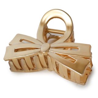 Pinza Grande De Plástico Rectangular En Forma De Moño Metalizado Varios Colores 8 Cm | TJZ-2635
