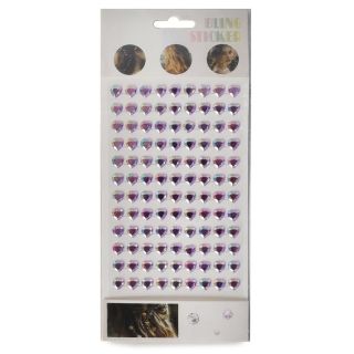 Sticker Planilla Con Piedras Corazones Decorativas De Colores Grandes 23.5 Cm | XQ-32-102