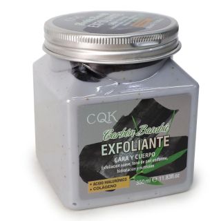 Exfoliante Facial Y Corporal Con Extractos De Carbón Y Bambú CQK Para Piel Más Suave 350 Ml | HG25J-36