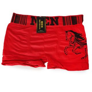 Boxer De Tela Elástico Suave Para Hombre Estampado MAN Y Caballos Talla Grande | MAFU