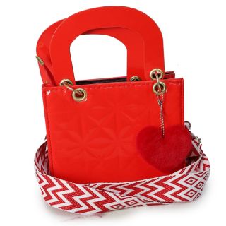Bolsa De Mano Rectangular Con Asas Y Correa Con Llavero Varios Colores 20 Cm | MAFU