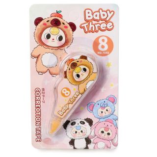 Corrector Escolar En Cinta Blanca Secado Instantaneo Estampado Bebés 7 Cm | HG25C-33