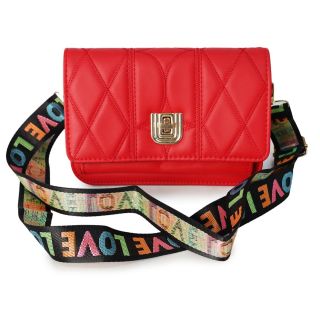 Bolsa De Mano Mediana De Vinil Bordada Varios Colores Rectangular Con Correa Love 20 Cm | MAFU