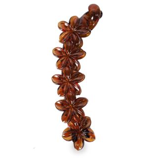 Banana Cascada De Plástico Ovalada Con Flores Grabadas Varios Colores De Plástico 11 Cm | HX7801