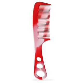 Peine De Plástico Grande Ovalado Varios Colores Con Manchas Blancas Perforado 21.5 Cm | XH7029