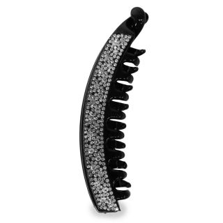 Banana Cascada De Plástico Ovalada En Color Negro Cubierta Con Piedras 13.5 Cm | XH5553