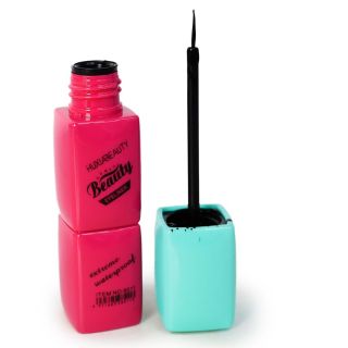 Delineador Líquido En Color Negro Huxia De Larga Duración Envase Cuadros De Colores 8.6 Cm | 8511