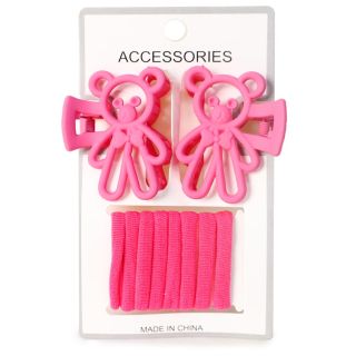 Pinzas Chicas De Plástico En Forma De Osos Y Donas Licras Ligas Chicas 12 Cm | XQ-39-410