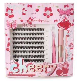 Pestañas Postizas En Grupo Ziengli Nude Seminaturales En Estuche Estampado Cerezas 20 Cm | KUN-4921