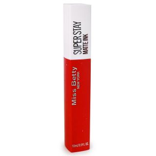 Lip Gloss Miss Betty En Tonos Rojos Con Aroma Chocolate envase Rectangular Tapa Blanca 11.6 Cm | L951A