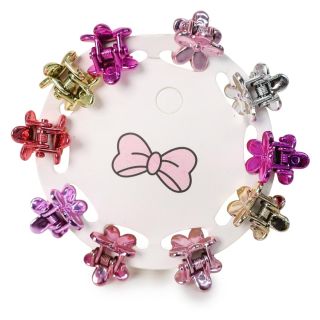 Pinzas Mini De Plástico Metalizadas Varios Colores Y Figuras En Blíster Circular 7 Cm | LN58-KD01