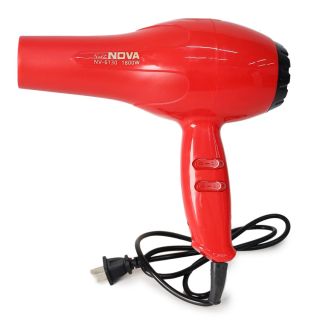 Secadora Grande Nova Eléctrica En Color Rojo Y Negro Con 2 Niveles 1800W 25 Cm | NV-6130