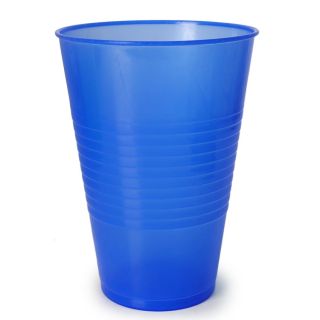 Vaso De Plástico Fiestero Jumbo De Colores Translúcidos Grabado Líneas 1 Lts 16 x 12 Cm | FMV