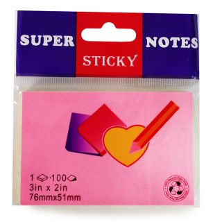 Post-it Notas Adhesivas Chicas Rectangulares De Colores En Block 100 Hojas 7.7 Cm | CF-007-2
